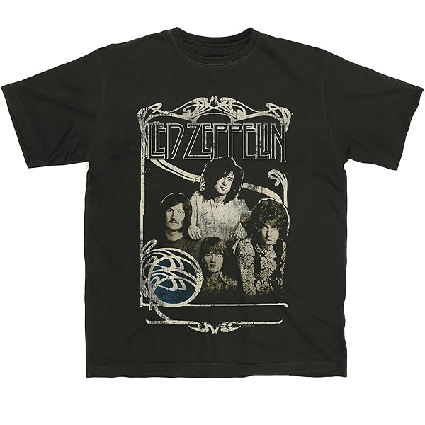 Liquid Blue mens Led Zeppelin Usa Tour 77 Tie Dye Short Sleeve T